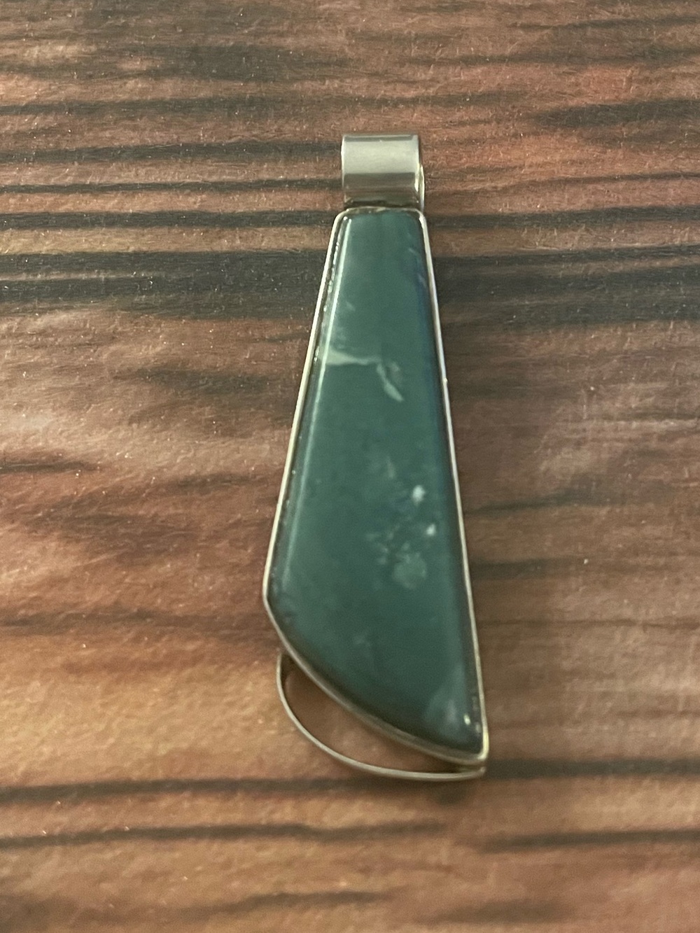 DTR 925 Green Stone Silver Pendant